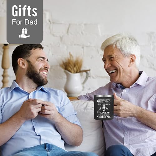 Miniatura 6 de NOWWISH Regalos de Navidad de hija e hijo, taza de café inspiradora, regalo de cumpleaños para papá, tazas geniales para el día del padre para papá,