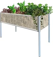 Vista 10 de Foreman Raised Garden Bed on Wheels – Weather-Resistant Raised Garden Bed (48" x 24" x 32") with Drainage, Ideal Raised Garden Bed for Vegetables &