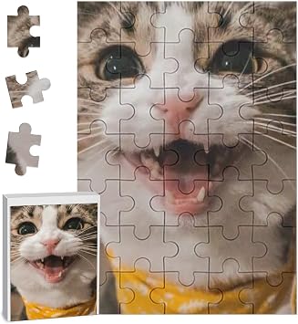 Customized Puzzles from Photos 35/70/120/200/300/500/1000 Pieces Personalized Christmas Puzzle Add Image Text Name Custom Jigsaw Puzzles Gift for Women Men Family Birthday Wedding 35 PCS-Vertical