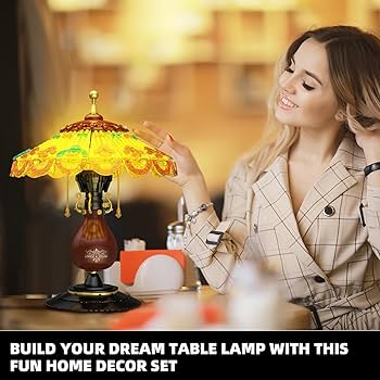 Amazon.com: NEWABWN Retro-Style Table Lamp Toy Building Set, Home