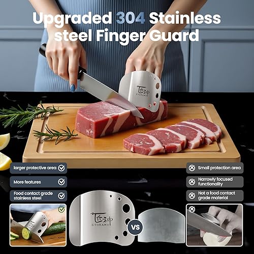 Miniatura 4 de Protectores de dedos para cortar alimentos, protege los dedos y las uñas de las mujeres, regalo ideal para ella, mamá o esposa, 2 protectores de