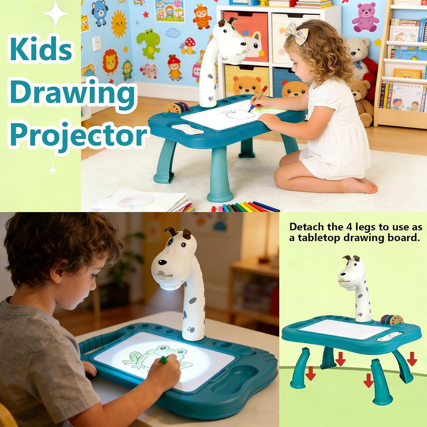 Drawing Projector for Kids Ages 4-8 | Trace and Draw Projector Machine for Kids with 48 Images, Learn to Draw, Great Gift for Boys Girls