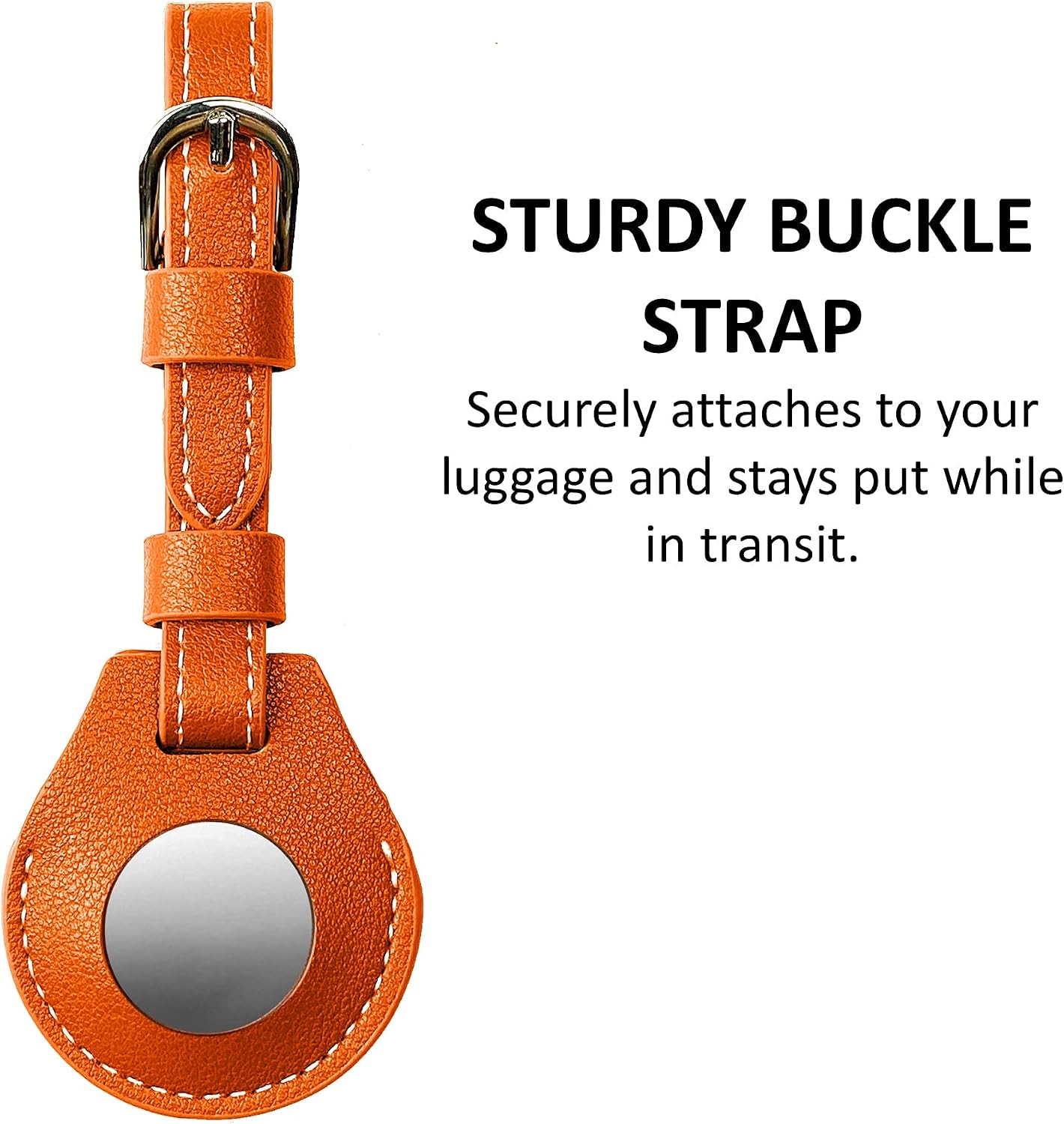 morik secret airtag leather luggage tag detachable airtag holder leather key ring golf bag airtag accessory