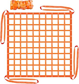 YATOINTO Cargo Lifting Net 6.56'x6.56', Lifting Net Straps for Hoist 4500lbs Load Capacity, Nylon Sling Hoisting Net 15CM Square Hole for Construction Rigging Moving Towing Hoisting Unloading
