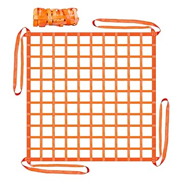 YATOINTO Cargo Lifting Net 6.56'x6.56', Lifting Net Straps for Hoist 4500lbs Load Capacity, Nylon Sling Hoisting Net 15CM Square Hole for Construction Rigging Moving Towing Hoisting Unloading