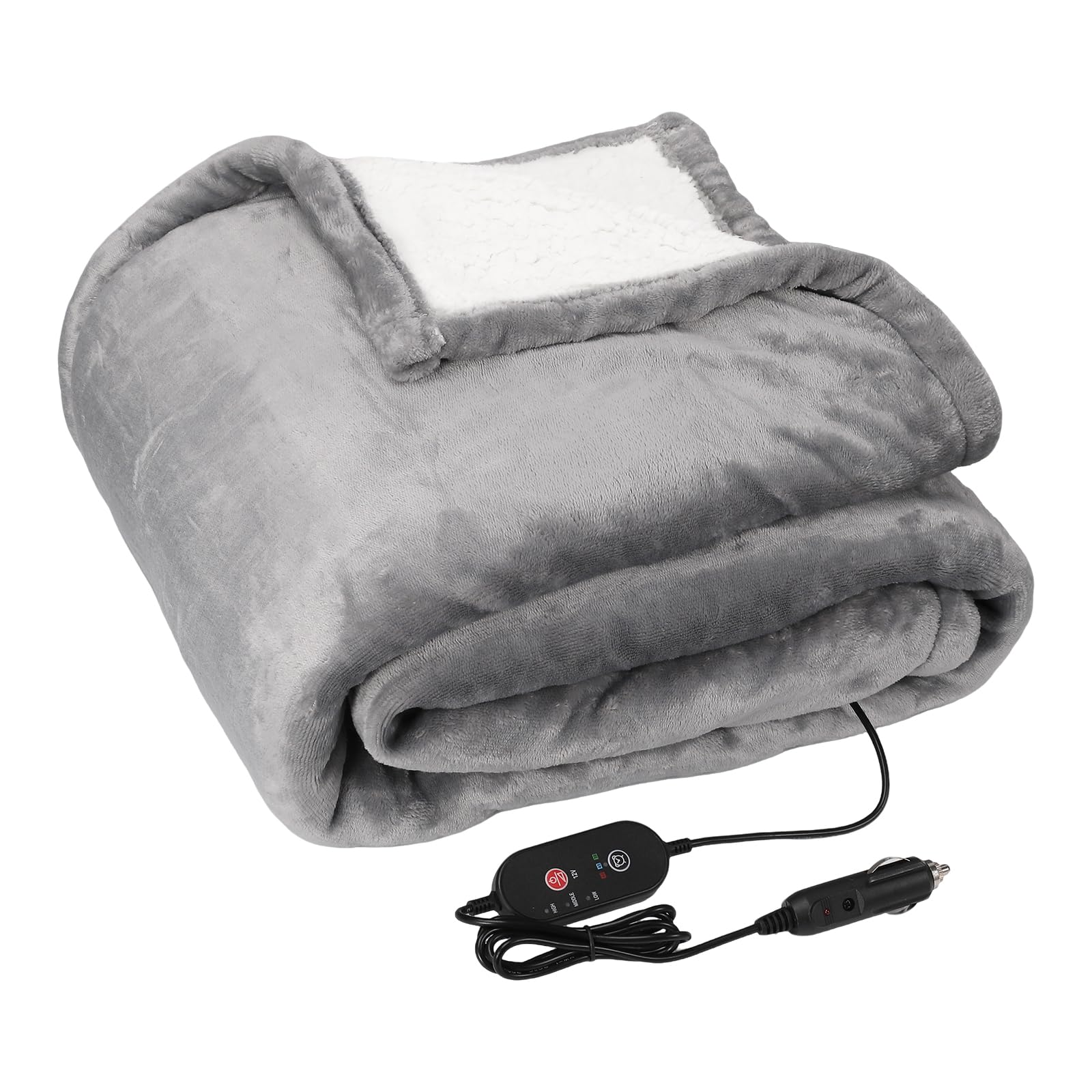 Couverture Électrique De Voiture 12V, Chauffage Rapide Et Lavable À La Machine, Avec Fonction D'arrêt Automatique Et 3 Niveaux De Température, Adapté Au Dos, Au Cou Et Aux Jambes