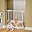 HOOEN 29-34 Inch Wide Baby Gate for Stairs Doorways Metal Indoor Dog Gates Pressure Mounted Walk Through Safety Gates Child Gates for Kids or Pets (29-34)