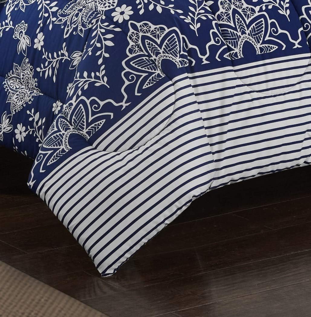 Idea Nouva Better Homes & Gardens Flowing Floral Comforter Set, Twin/TwinXL, Blue