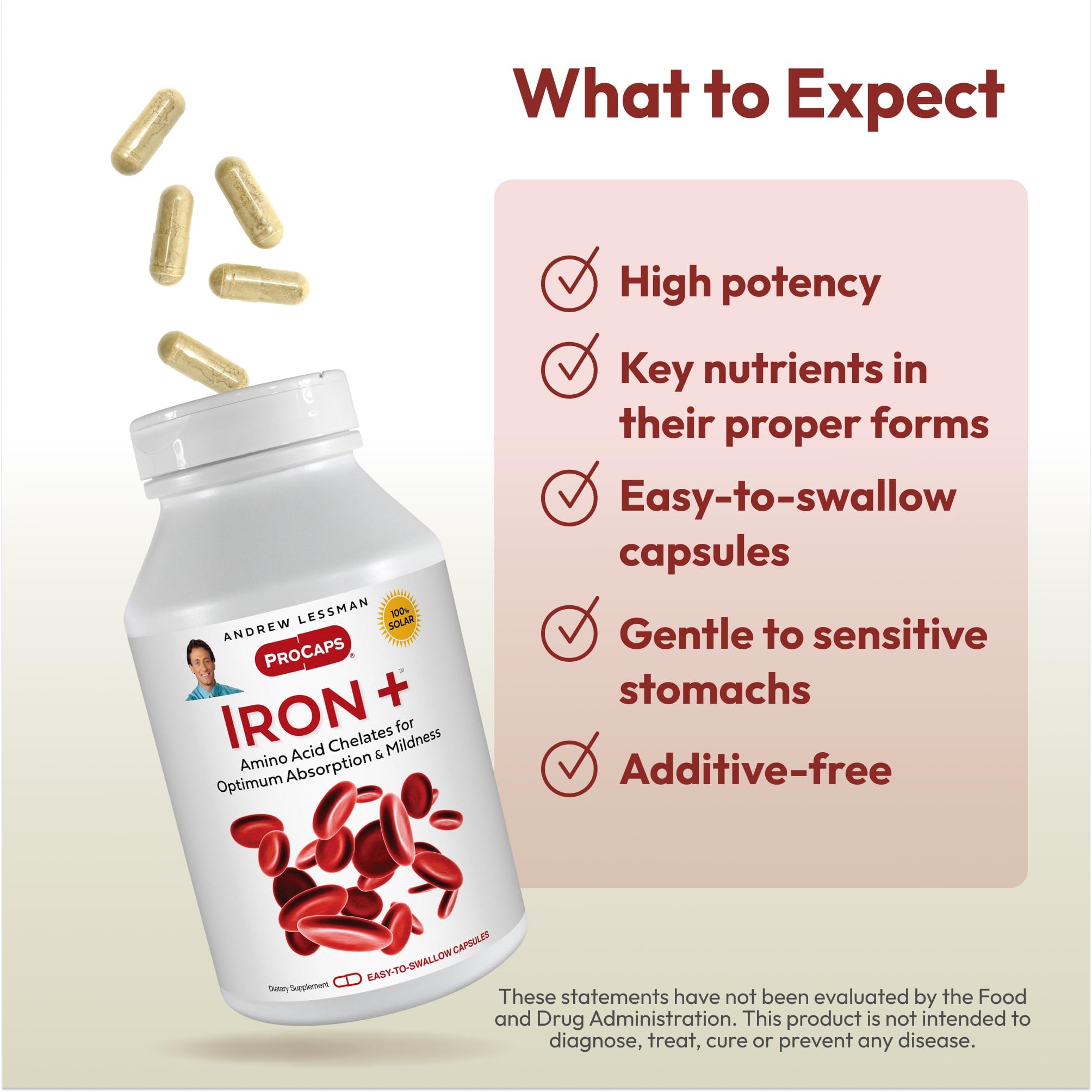 Andrew Lessman ProCaps Iron Plus 18mg Chelated Iron 90 Capsules — Amazon image 4
