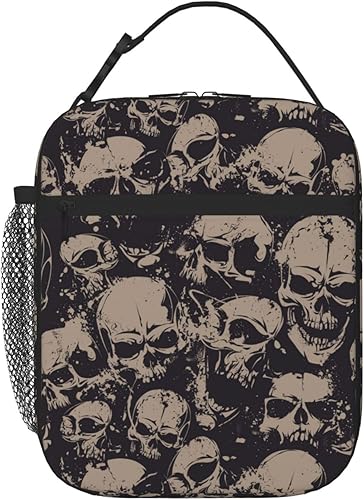 Miniatura 31 de Lonchera verde de los años 80 y 90 con aislamiento retro neón para mujeres y hombres, lonchera reutilizable a prueba de fugas con compartimento 80s