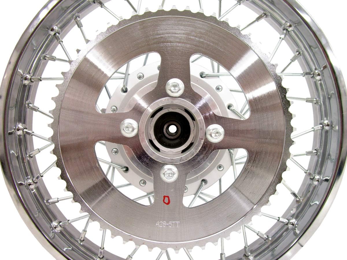 Compatible with Suzuki 2003-up DRZ 125 16" Rear Rim Wheel Oversize Spokes Brakes & Sprocket