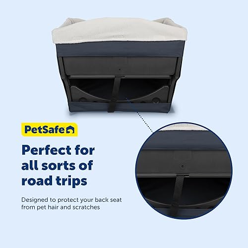 Miniatura 6 de PetSafe Happy Ride Asiento de seguridad para perros, protege los asientos de automóvil del pelo y los arañazos, diseño elevado para una mejor