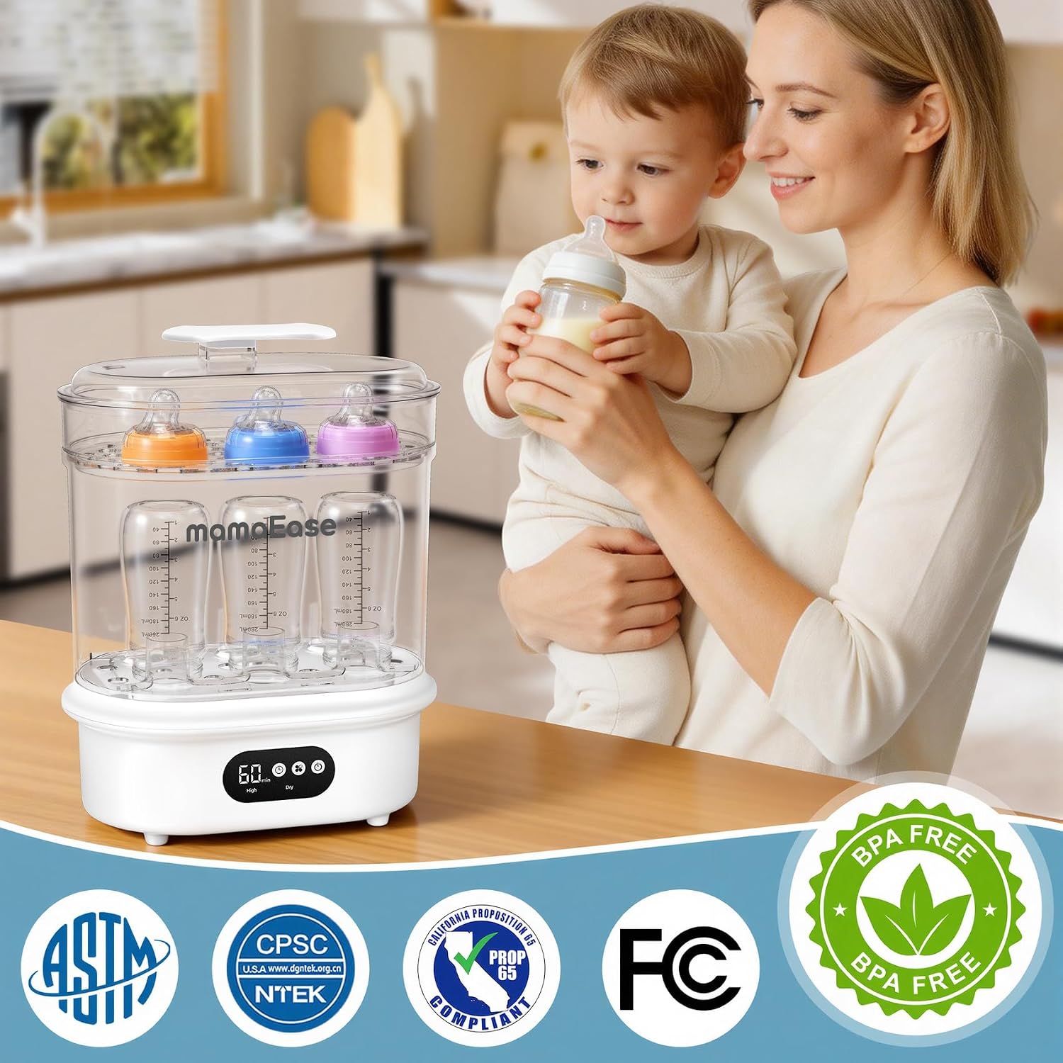 Bottle Sanitizer 4-in-1 Fast Electric Sanitizing & Drying Machine