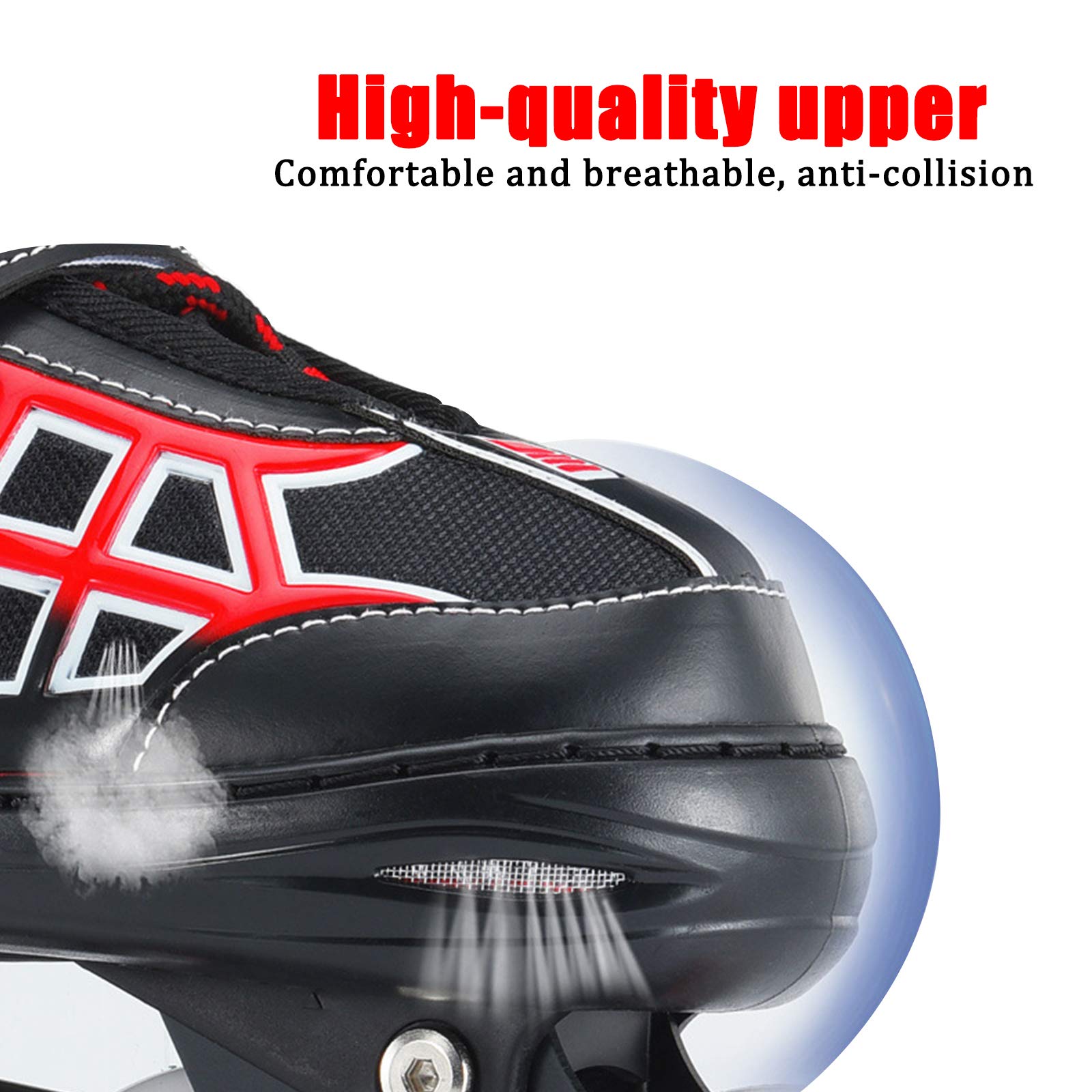 Klzzuk Rollers en Ligne Réglables pour Enfants Adultes,Patins en Ligne Patins à roulettes pour Débutants avec Roues en PU,Excellents Cadeaux pour Garçons,Filles,Hommes et Femmes