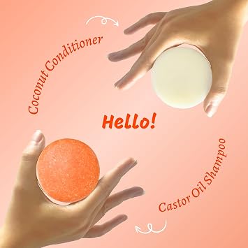 Castor Oil Shampoo and Conditioner Bars For Thickening Hair