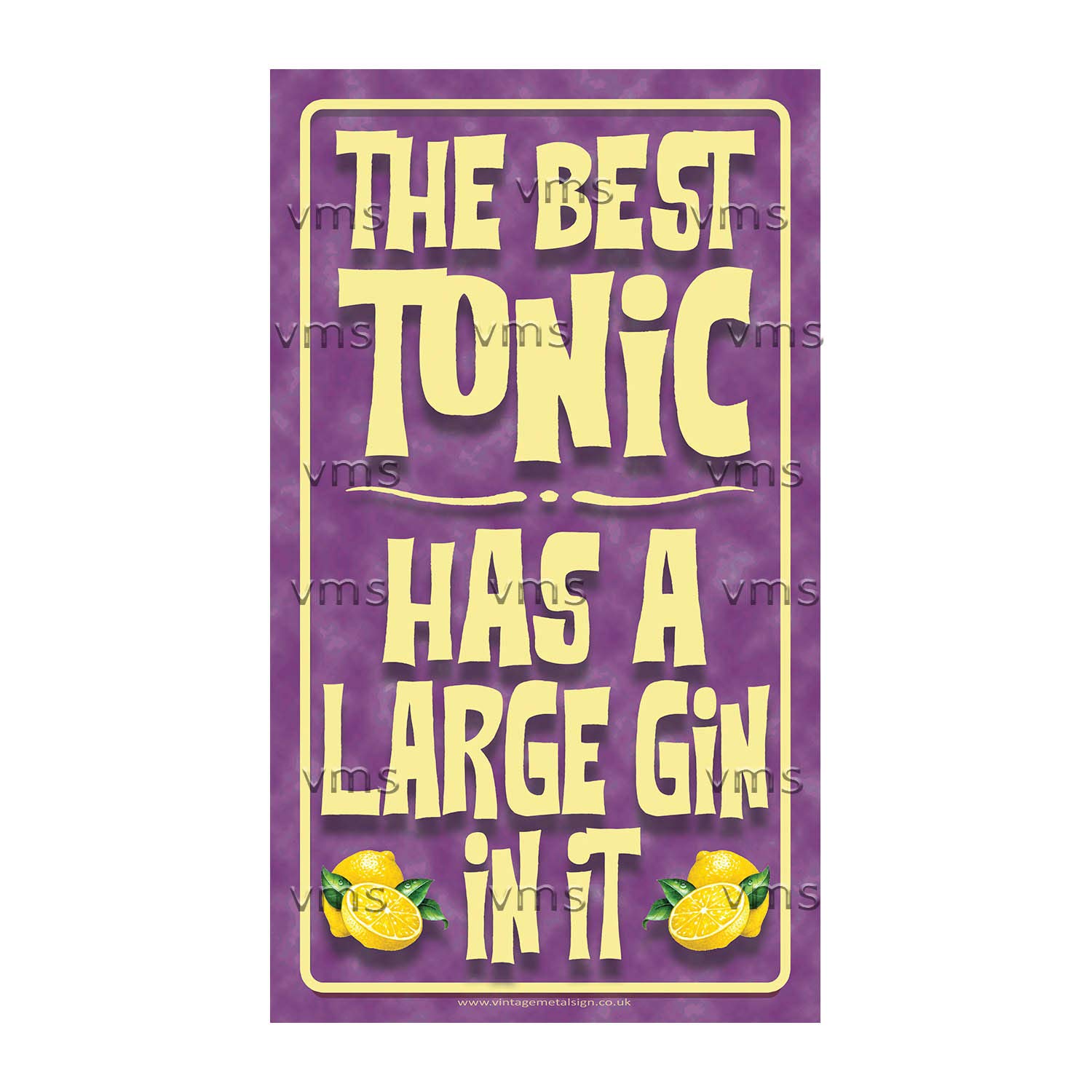 Vintage Metal Sign The Best Gin/Tonic 8X14 Inch Home Decor Inside Outside Bar Kitchen Pub Decorative Plaques