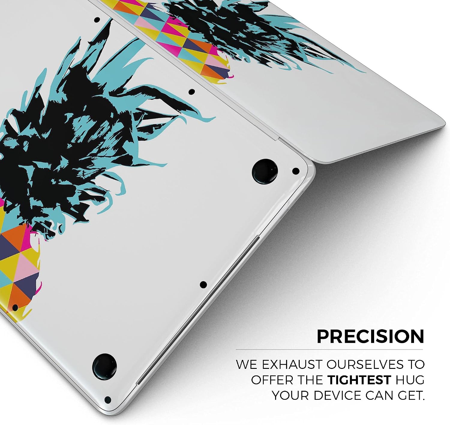 DesignSkinz - Geo Retro Summer Pineapple v1 - Full-Body Wrap Protective Decal Skin Kit Compatible with MacBook 16" Pro M1 (A2485)