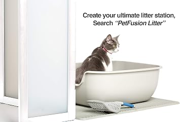 PetFusion ModestCat Litter Box Privacy Screen (3' Tall; 4' Wide, White).