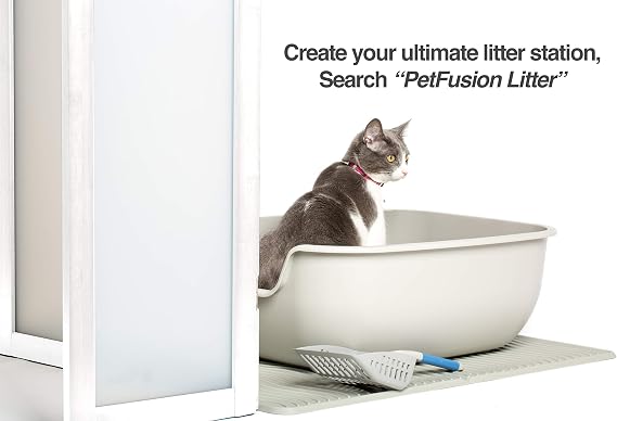 PetFusion ModestCat Litter Box Privacy Screen (3' Tall; 4' Wide, White).