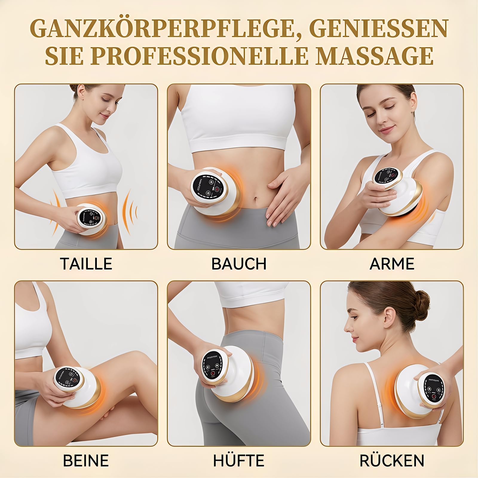 Cellulite Massagegerät, Schröpfgerät Elektrisch mit Vakuum, Gua Sha, Rotlicht und Blaues Licht, 9 Stufen für Ganzer Körper