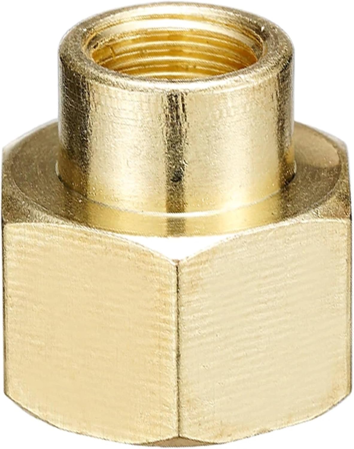 Brass Pipe Fitting Copper Hose Hex Coupling Coupler Fast Connetor Female Thread 1/8"" 1/4"" 3/8"" 1/2"" 3/4"" BSP For Water Fuel Gas (Color : 01)