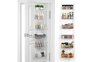 melos White Over The Door Pantry Organizer Rack
