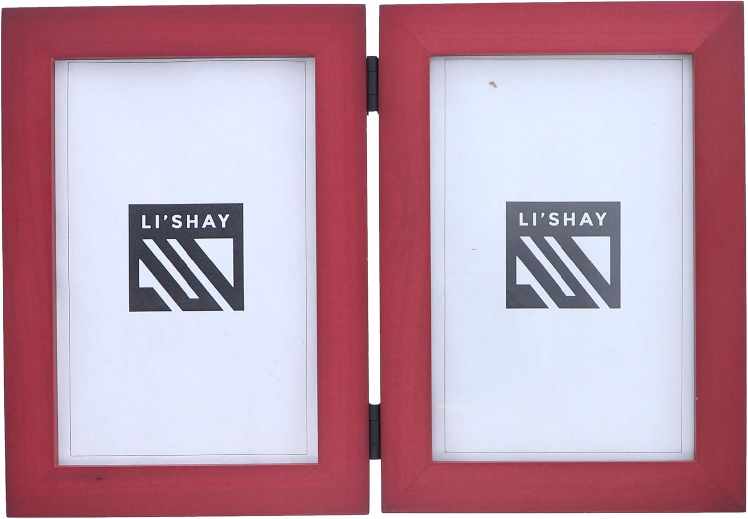 Amazon.co.jp Li'Shay 折りたたみ式ダブルフォトフレーム 4x6インチの写真2枚用 ホーム＆キッチン