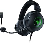 Razer Kraken V3 X Wired USB Gaming Headset: 285g Lightweight Build - Triforce 40mm Drivers - HyperClear Cardioid Mic - 7.1 Surround Sound - Chroma RGB Lighting - Black