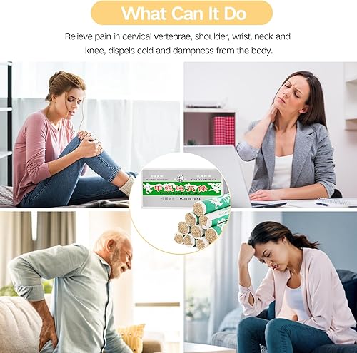 Miniatura 5 de OSPNIEEK Rollos de moxa puro, 30 rollos hechos a mano de moxibustión suaves en palitos de artemisa de moxa, conos de moxa naturales para cintura,