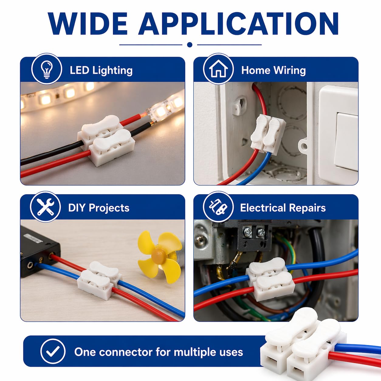 Glopro 2 Pin Connectors - 50 Pack -4