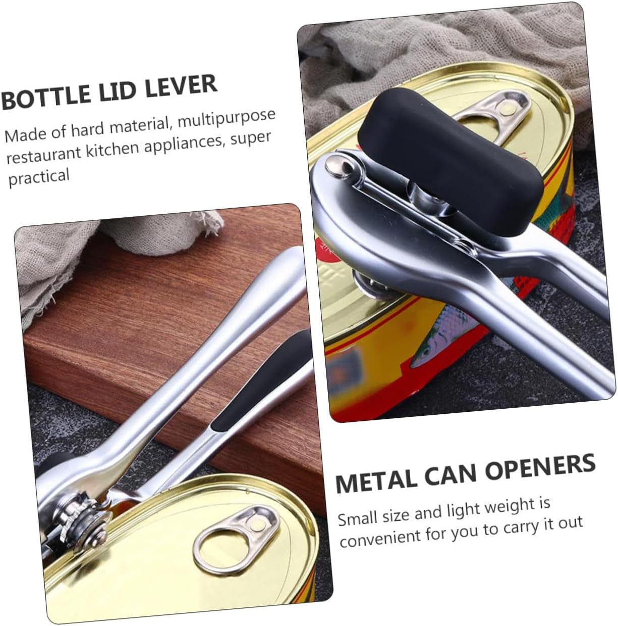 Multi-function Manual Can Opener and Bottle Opener with Non-slip Handle Lightweight Portable Kitchen Tool for Smooth Can and Bottle Opening Practical Design