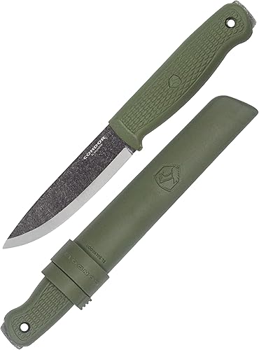 Condor Terrasaur - Hoja fija de 4.15 pulgadas, mango de poliéster verde militar