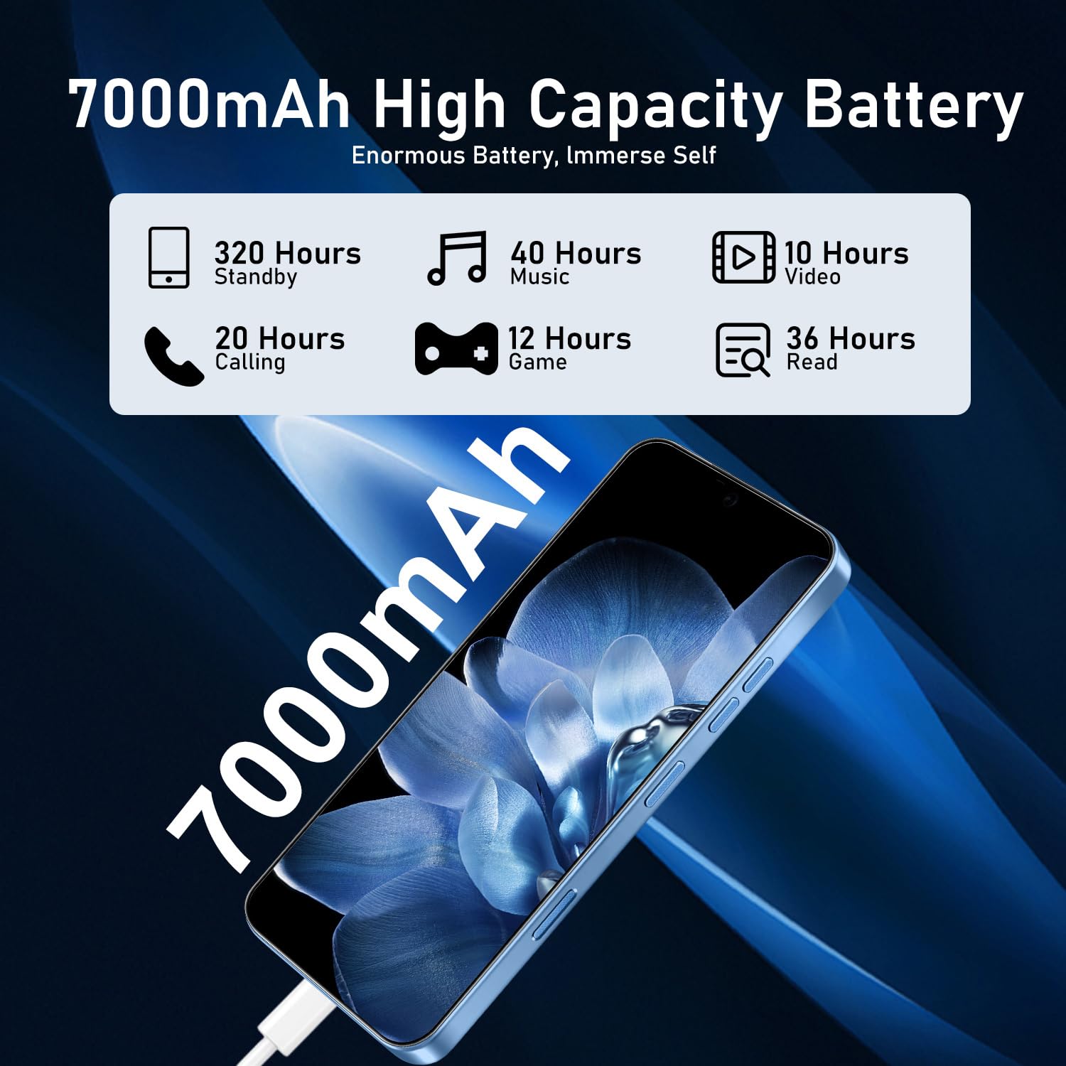 16PROMA X 5G Phone,Smartphone Unlocked Cell Phone 16GB+512GB/6.99“ HD Screen Display/68MP+108MP Camera/7000 mAh, Dual SIM Card/Face Unlock/Fingerprint Button Unlock (Pink)