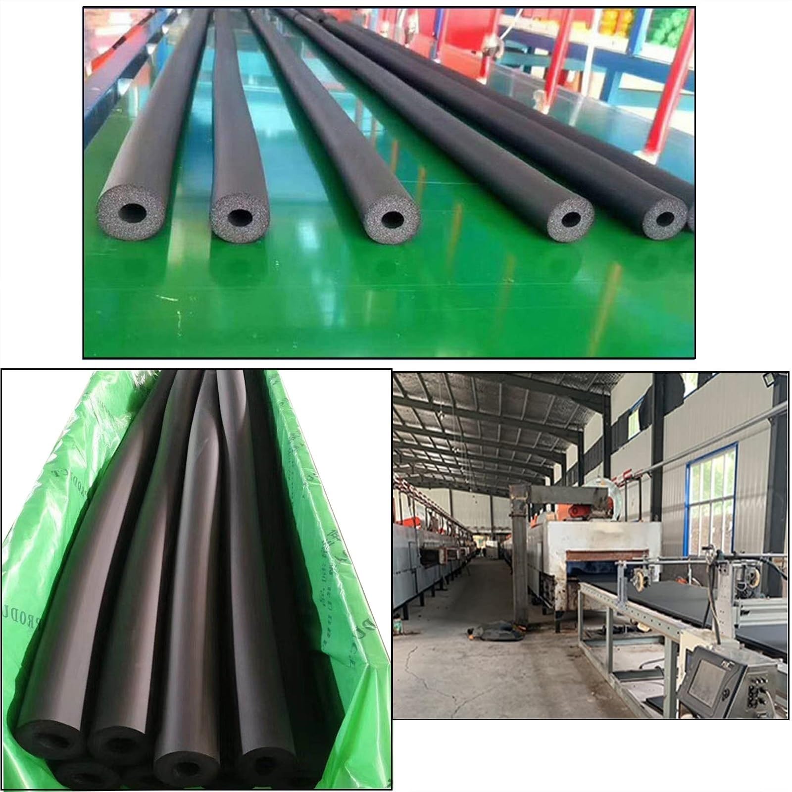 Rura z pianki izolacyjnej, Zamknięta pianka komórkowa przeciw zamarzaniu izolacja rur 15mm x 180cm czarna wiele rozmiarów (6-50mm) na zewnątrz(16mm(5/8in))