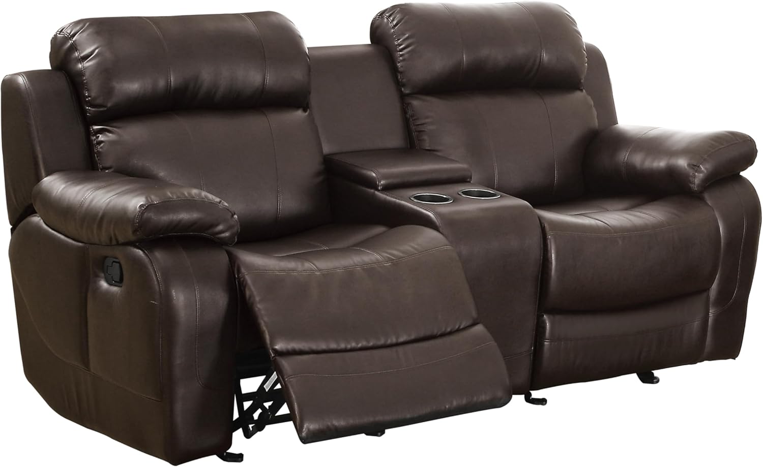 Upholstered Double Reclining Loveseat with Center Console