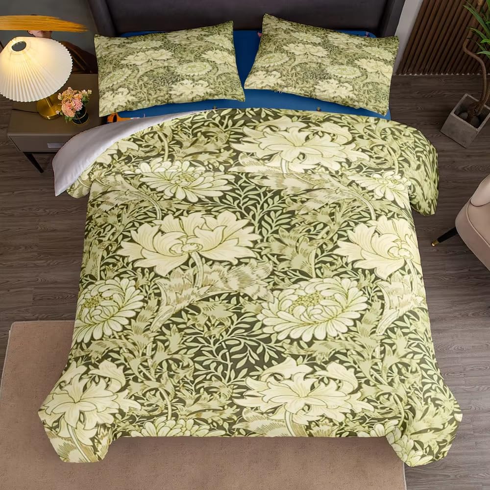 Housse de couette William Morris pour lit King Queen et Double