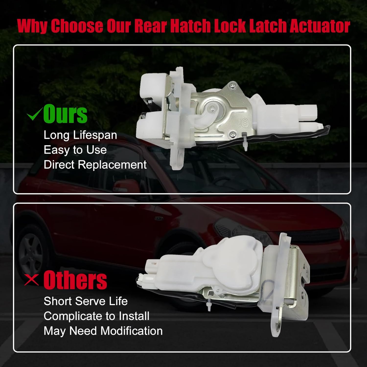 FZJDSD 1X Rear Hatch Lock Latch Actuator 82510-80J00 Compatible with Suzuki SX4 2.0L 2007-2013 Replace 82510-80J00 8251080J00