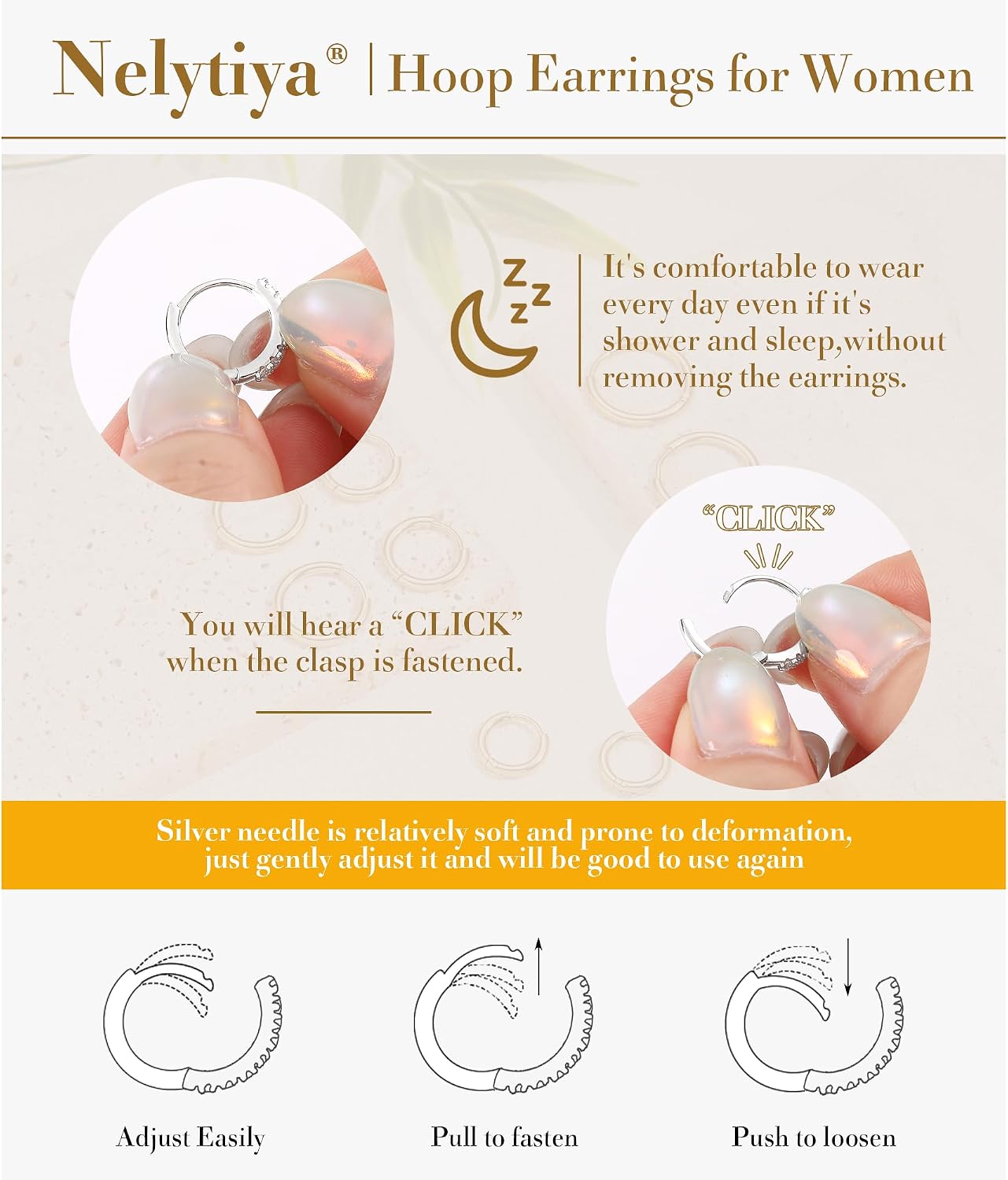 4 Pairs Sterling Silver Hoop Earrings Trendy 14K Gold Plated Hoop Earrings Set for Women Hypoallergenic Small Huggie Cartilage Earring with 5A Cubic Zirconia 7/8/9/10mm image 2