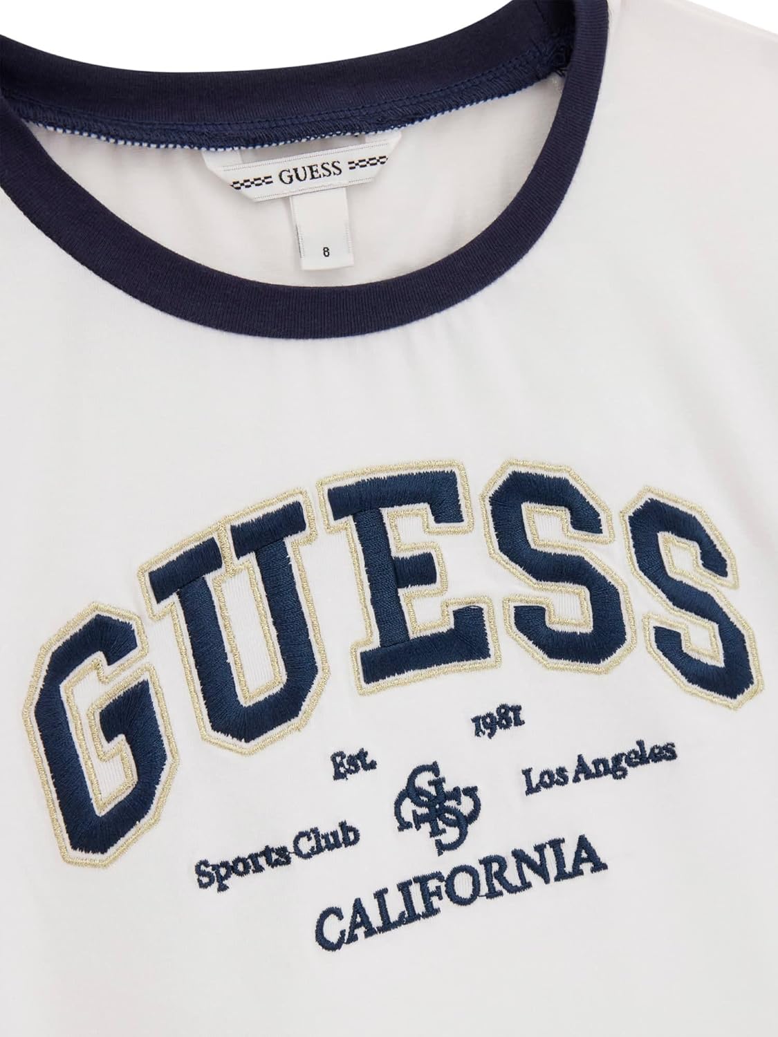 GUESS Girls' Short Sleeve T-shirt and Pleated Canvas Skirt Set