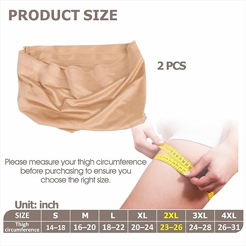Miniatura 2 de Mangas de compresión para muslos  Manga de compresión unisex para alivio del dolor de cuádruple e ingle, soporte de muslo y envoltura para