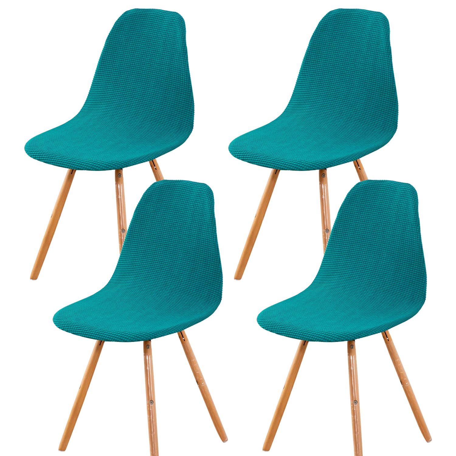 Housses De Chaise Scandinaves Extensibles - Lot De 2 En Polyester/Élasthanne (Couleur Or)
