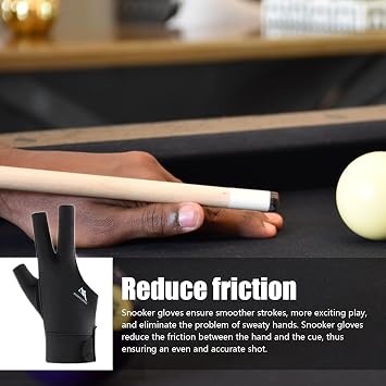 Billiard Gloves, Pool Gloves - Billiard Table Gloves, Breathable 3-Finger Pool Cue Gloves, Shooter Cue Sports Gloves for Left or Right Hand, Indoor Billiard Accessories