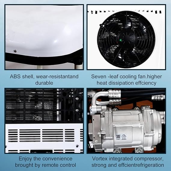 Split Air Conditioner for Caravans - Efficient Compressor, Air Filter, Even Cooling for Camping, Mobile Homes - 24V Cooling Only