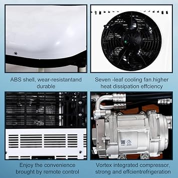Split Air Conditioner for Caravans - Efficient Compressor, Air Filter, Even Cooling for Camping, Mobile Homes - 24V Cooling Only