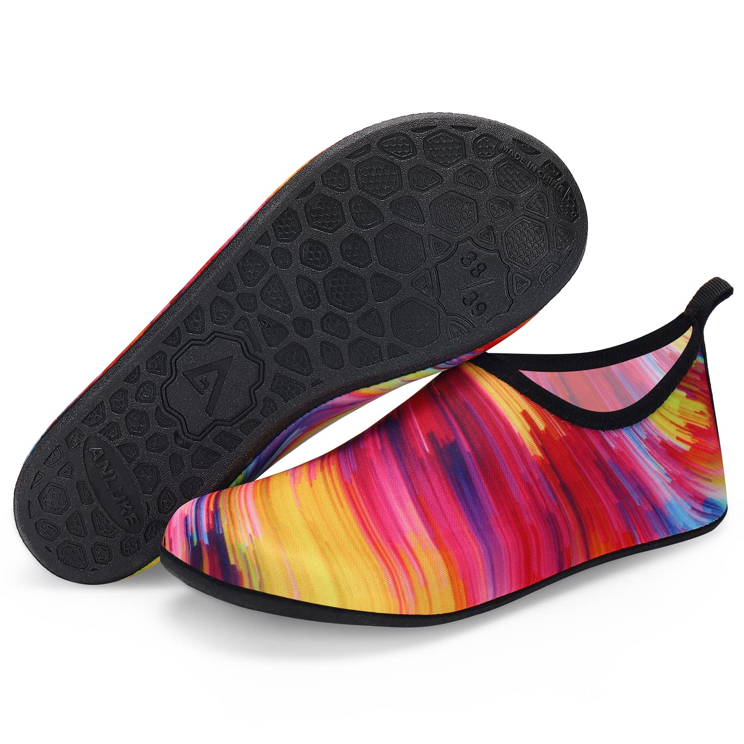 ANLUKE Water Shoes Barefoot Aqua Yoga Socks Quick-Dry Beach Swim Surf Shoes  for Women Men