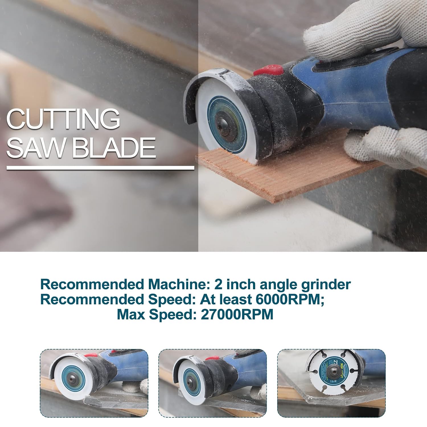 Circular Saw Blades Set - 2 inch 50mm 8pcs for Copper Aluminum Soft Metal Wood and Hard Plastic 3/8"(10mm) Arbor