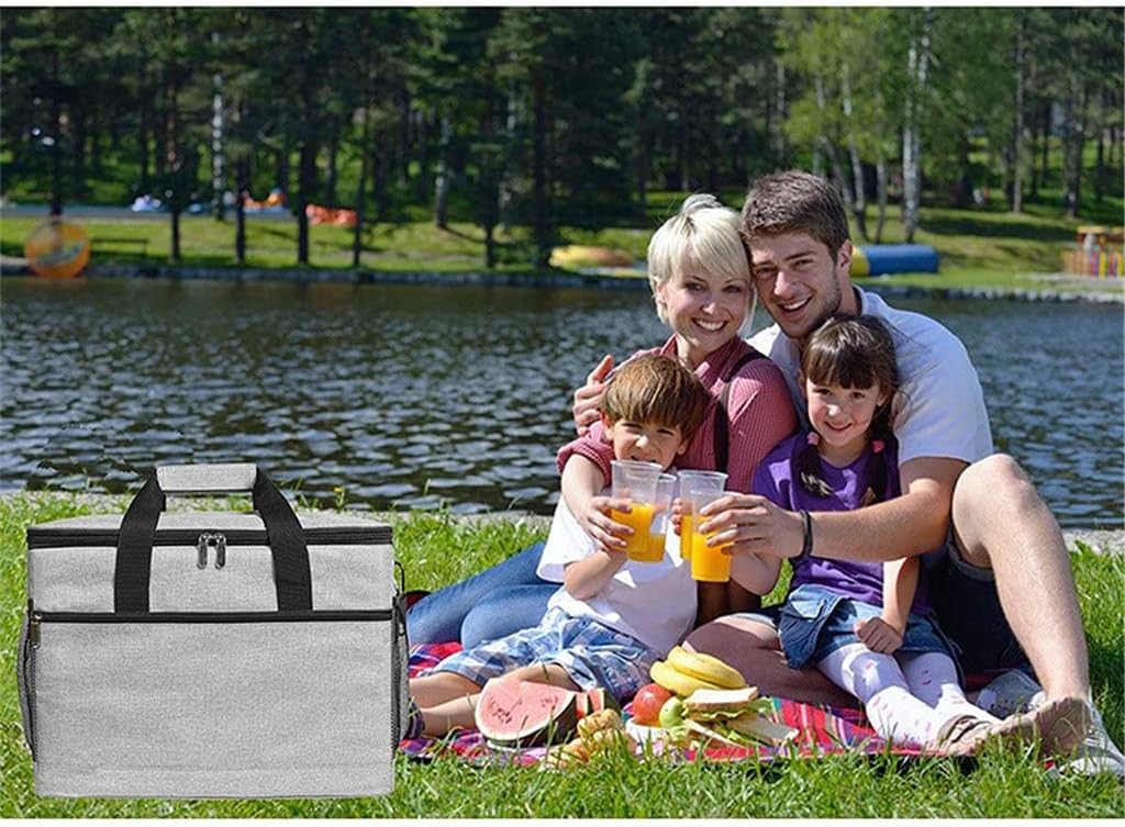 Heat Insulated Leakproof Reusable Hand Lunch Bag With Detachable Shoulder Strap 33L Foldable