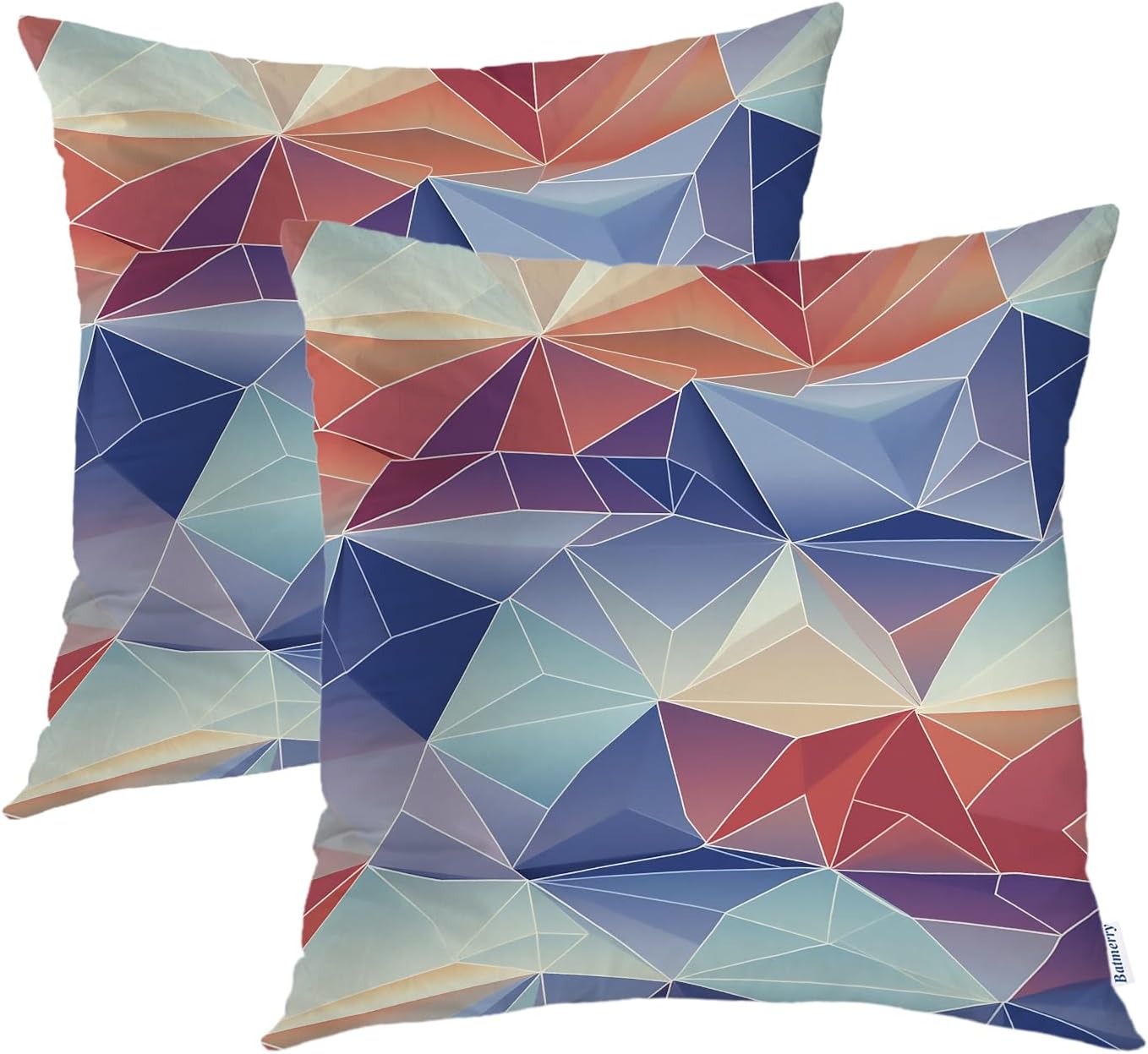 Batmerry Christmas Blue Decorative Pillow Covers, 20 x 20 Inch Blue Snow Winter with Snowflakes Falling White Crystal Double Sided Throw Pillow Covers Sofa Cushion Cover Square 20 Inches(Set of 2)