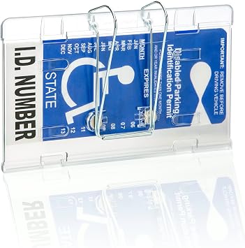 NEW Visortag Horizontal by JL Safety - The Best Handicap Placard Holder on the Market. Easily Protect, Display & Swing Away Your Parking Tag. Hard Plastic to Withstand 3-Digit Hot Sun. Made in USA