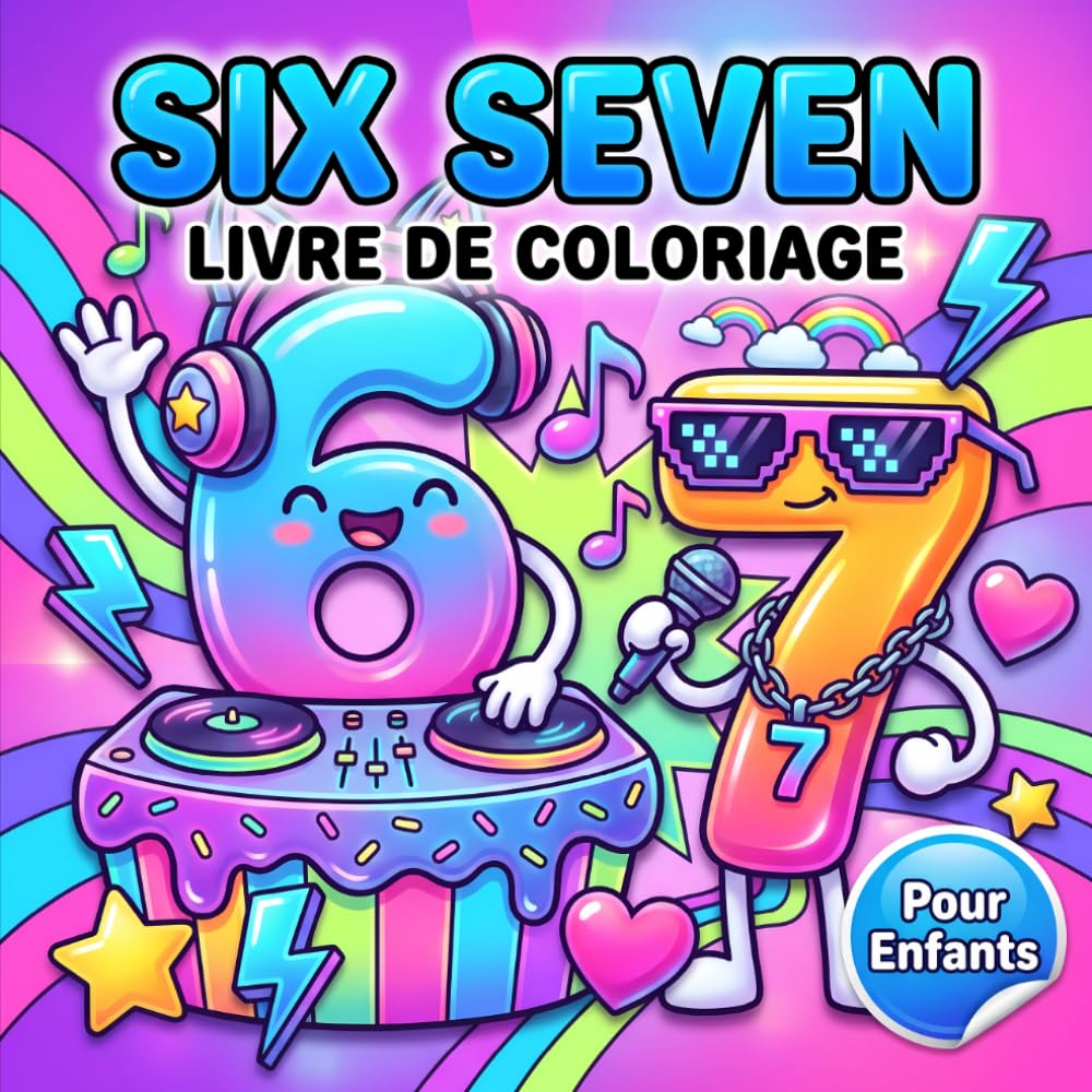Livre De Coloriage Six Seven Brainrot: Illustrations Amusantes et Mignonnes Inspirées des Tendances Internet Pour Détendre Enfants et Adultes